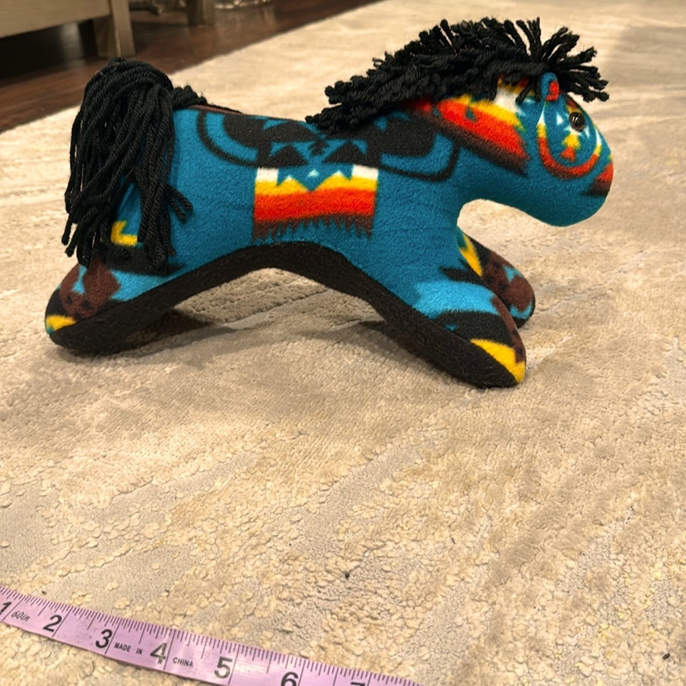 Aztec print horse stuffed animal by Gund 14” wool Franklin Horse Aztec print
